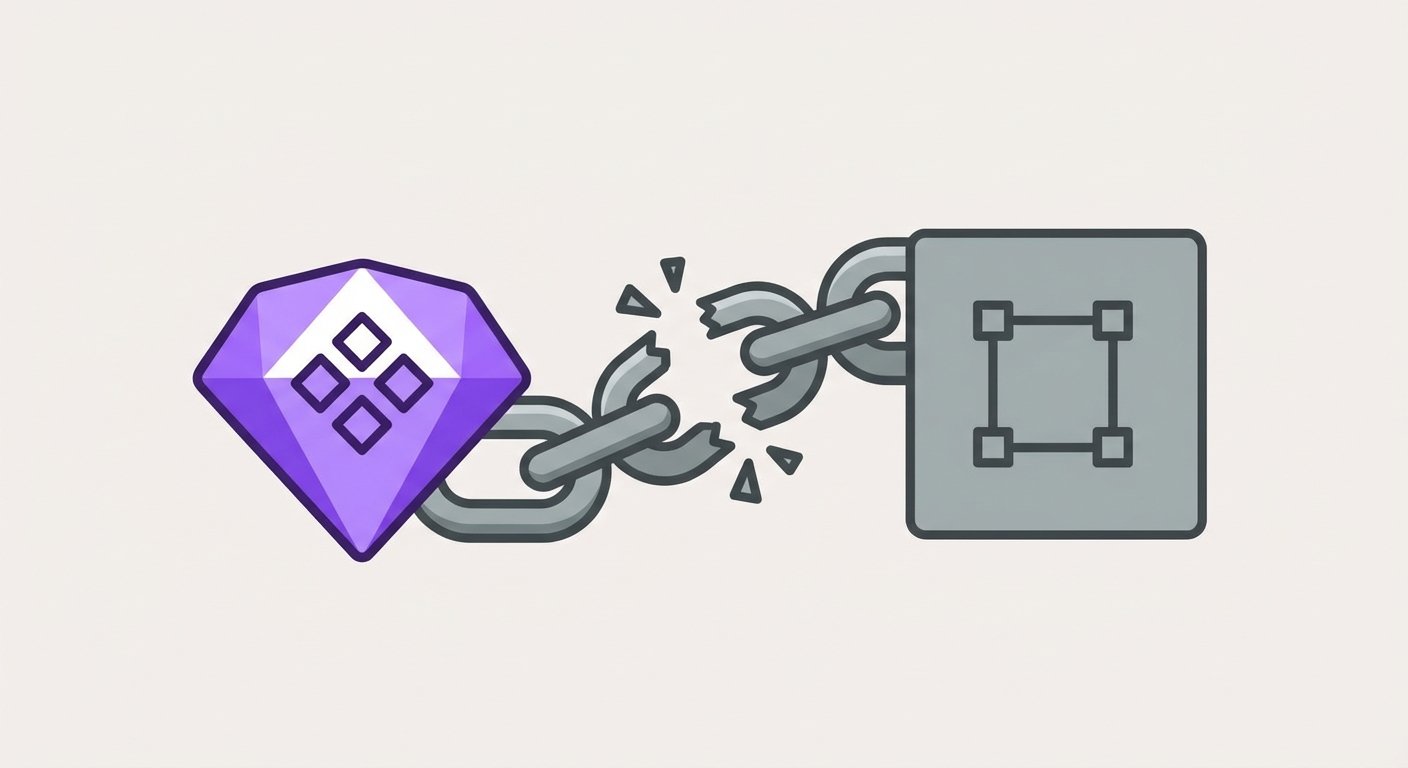 Broken chain between a design system gem and a detached Figma component
